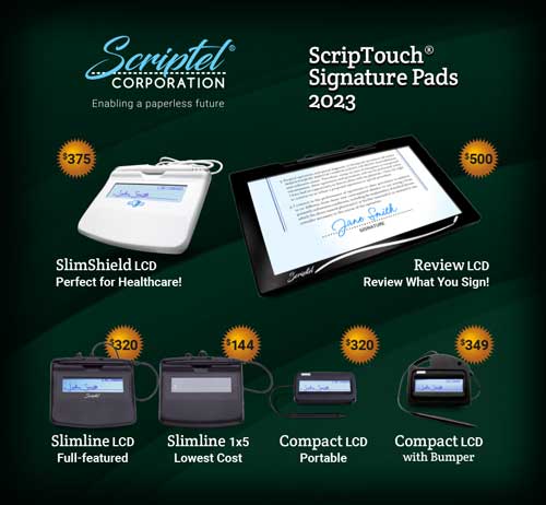 Scriptel Family of Signature Pads