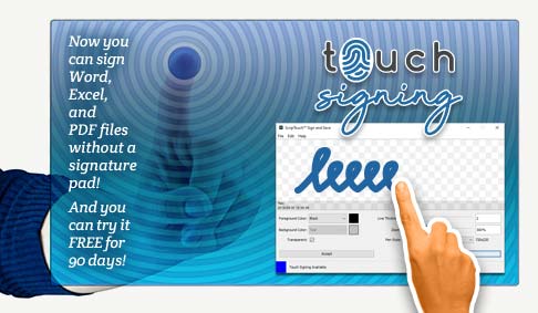Capture handwritten signatures without a pad: Touch signing is here!