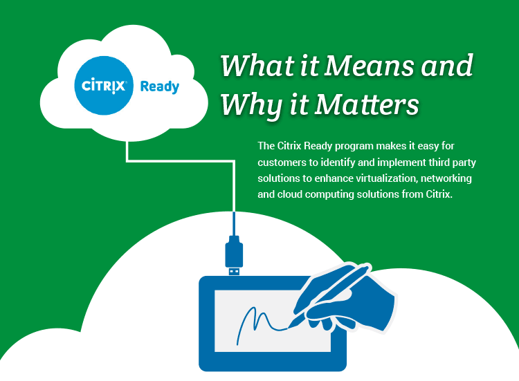 Citrix Ready: What it Means and Why it Matters. The Citrix Ready program makes it easy for customers to identify and implement third party solutions to enhance virtualization, networking and cloud computing solutions from Citrix.