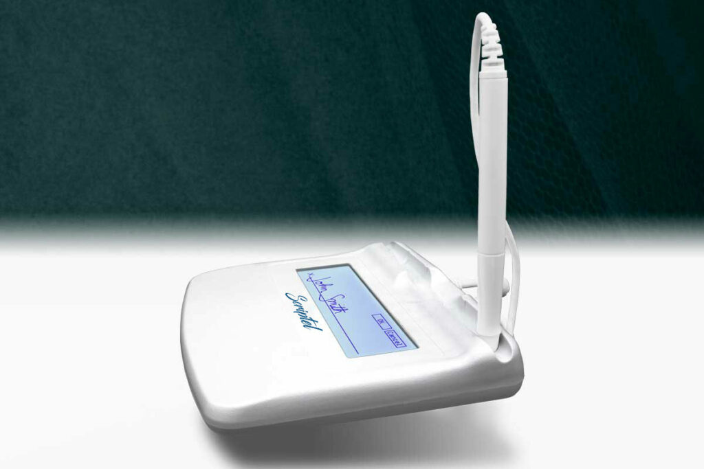 Scriptel Signature Pad Scriptel SlimShield LCD Pad: Secure & Clorox Healthcare safe E ...